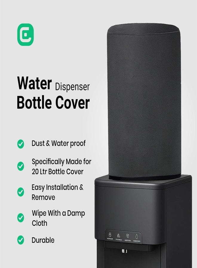 CRASOME Water Dispenser for 20 ltr / Litre Bottle Jar Cover (Black Pack of 2) - Image 2